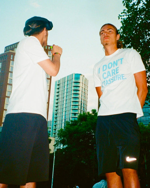 WHITE T-Shirt | I'DON'T CARE J'TASSURE